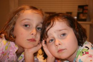 Abbey and Elley in a pensive mood May 2010